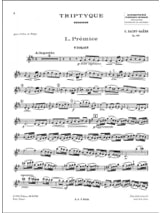 Triptyque pour violon et piano, op. 136 - SAINT-SAËNS - Partition